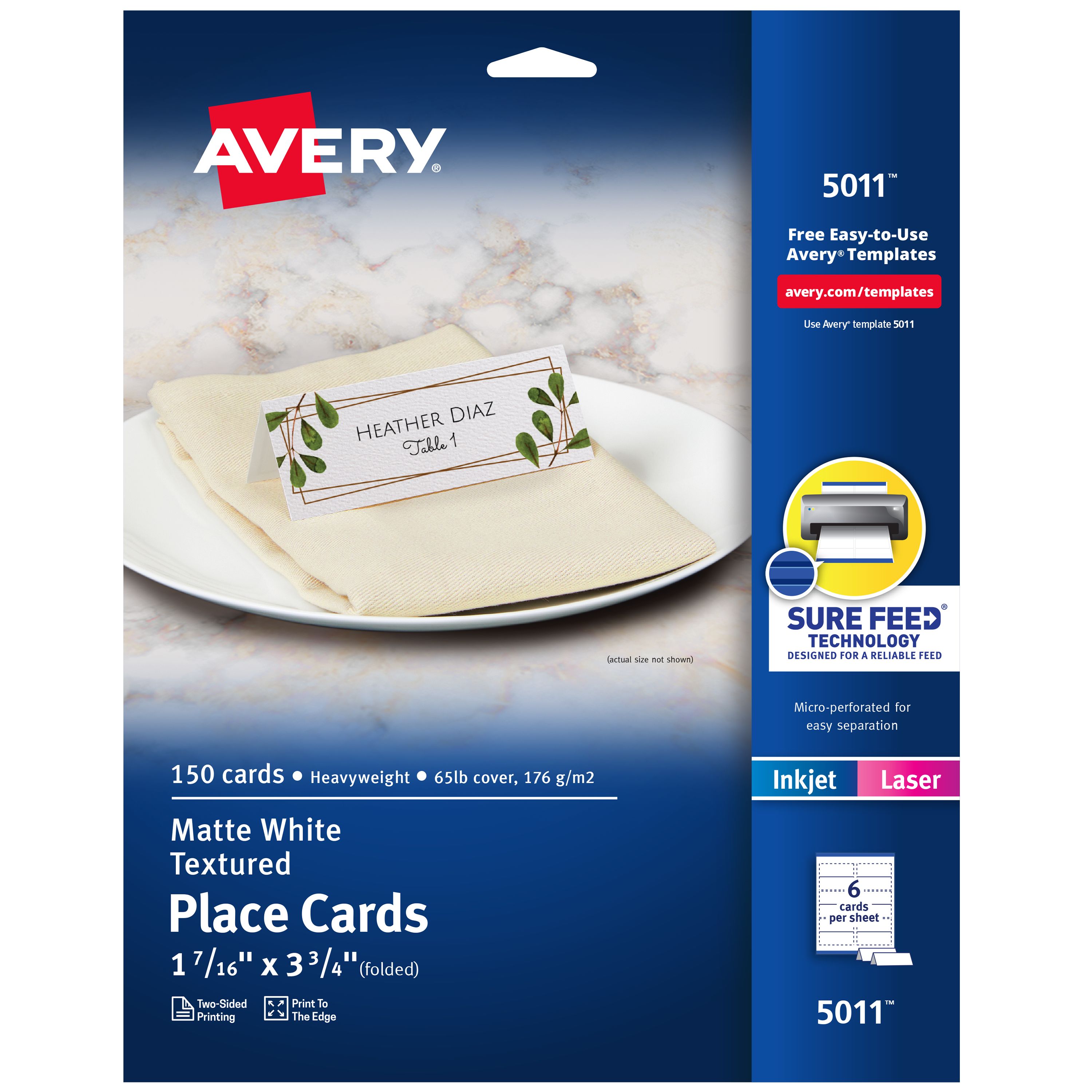 Textured Place Cards, 1-7/16